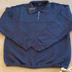 Velvet Men's Deep Blue Zip-Up Sweater                 P170@SS
